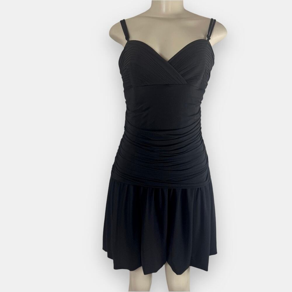 BCBGMaxAzria drop waist Ruched dress Whimsigoth Fairy Clubwear Y2K Style Large